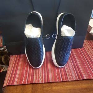 Authentic Pair Of GUCCI Low Top Monogram GG Boat Gym Shoes